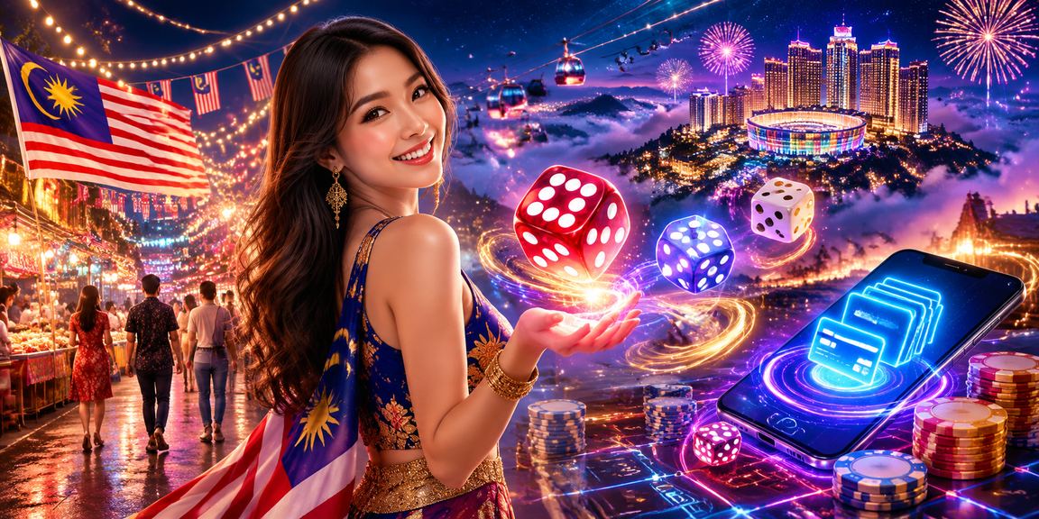 Paparan skrin permainan dadu di ff9 dengan elemen grafik Malaysia